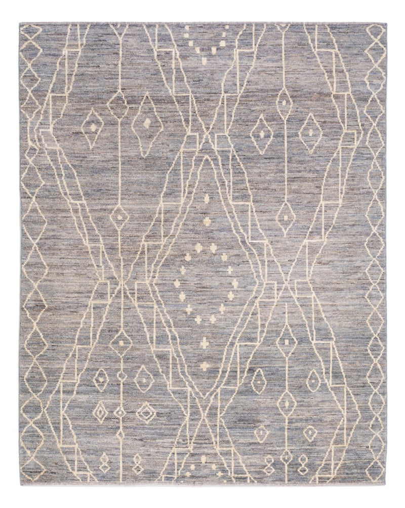 Berber tæppe - 198 x 156 cm - havblå