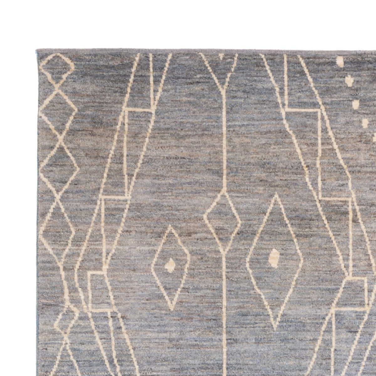 Berber tæppe - 245 x 173 cm - havblå