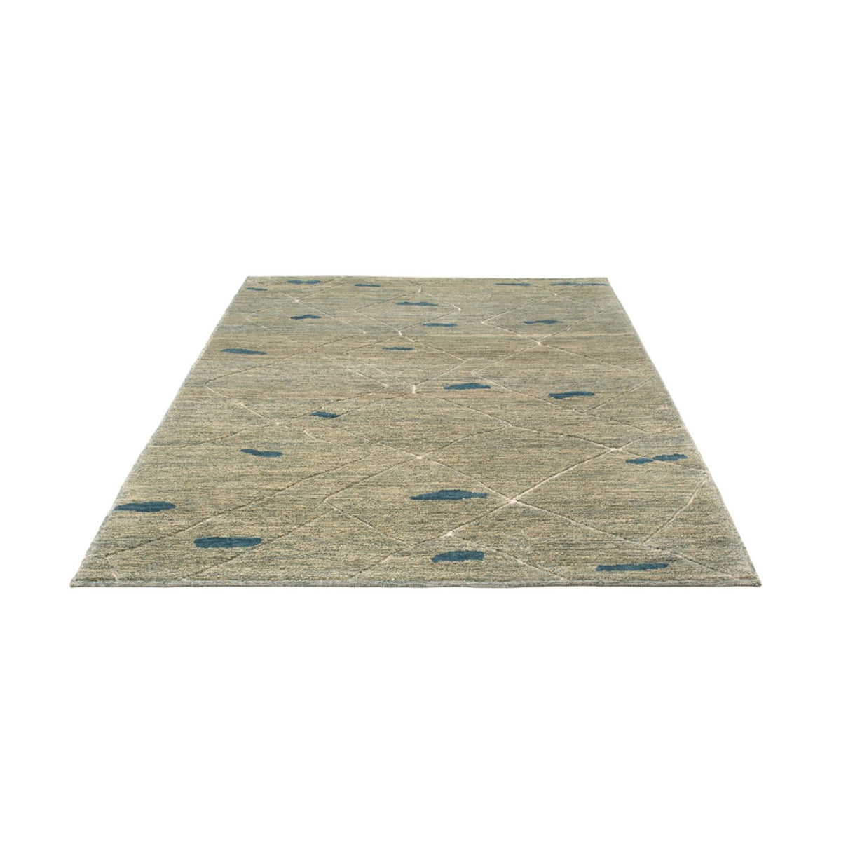 Berber tæppe - 199 x 160 cm - lysegrøn
