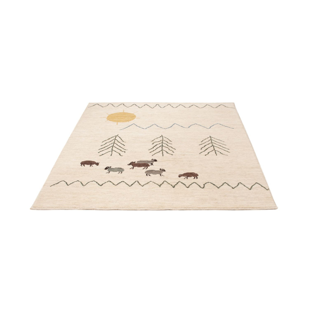 Berber tæppe - 200 x 146 cm - creme