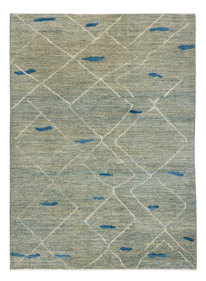 Berber tæppe - 236 x 172 cm - lysegrøn