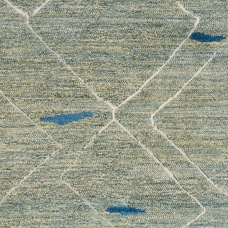 Berber tæppe - 236 x 172 cm - lysegrøn