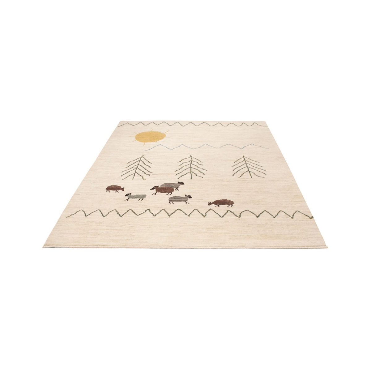 Berber tæppe - 242 x 170 cm - creme