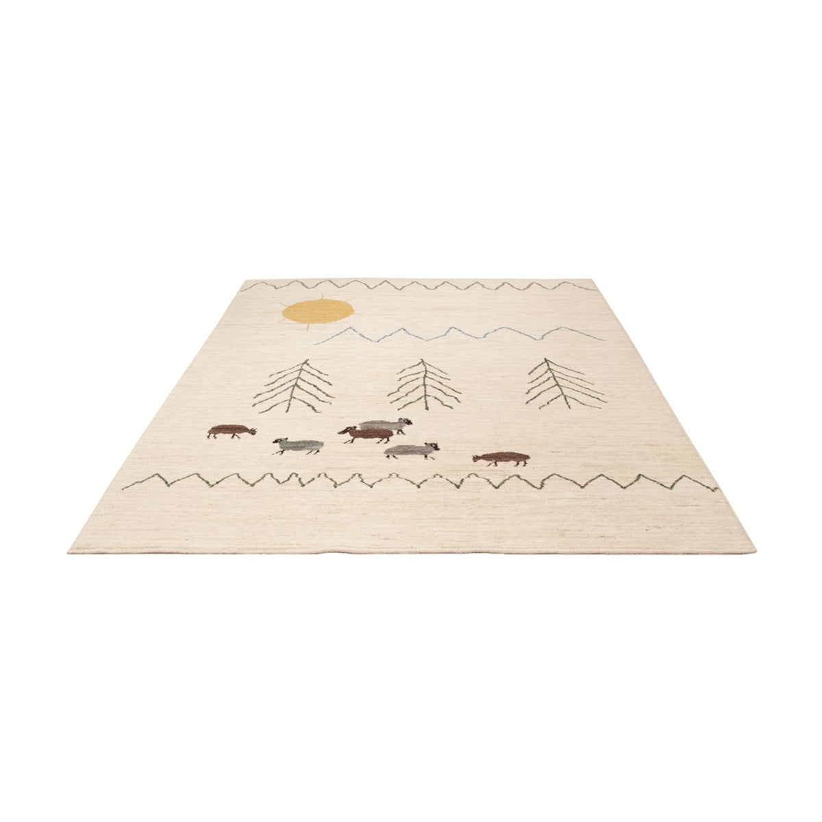 Berber tæppe - 232 x 170 cm - creme