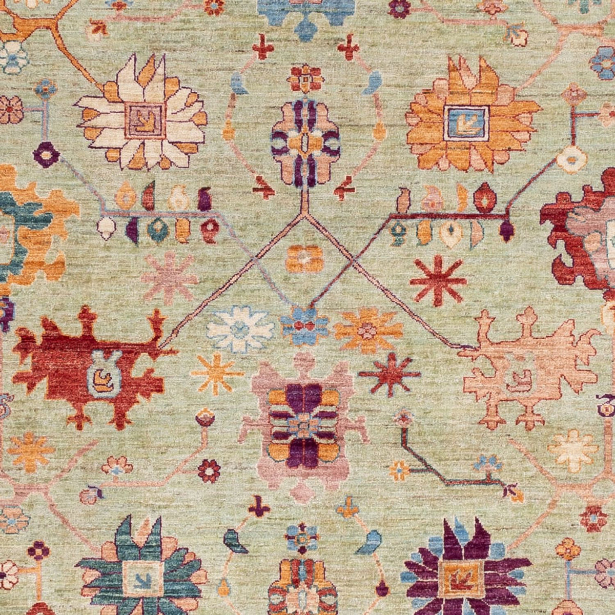 Ziegler Carpet - Usak - 336 x 244 cm - lysegrøn