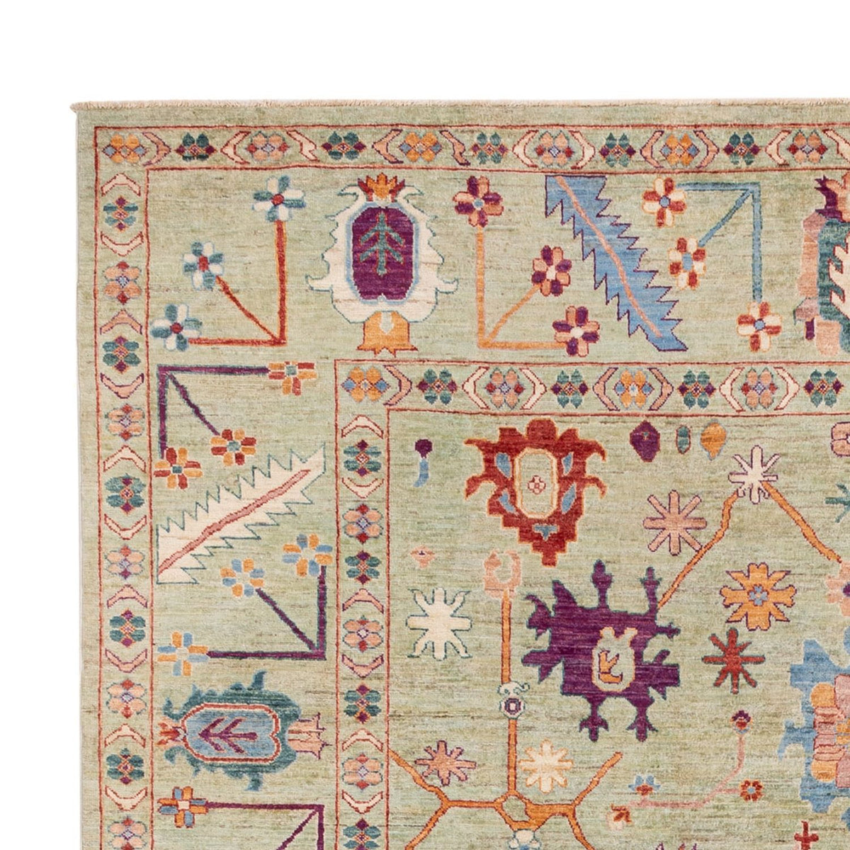 Ziegler Carpet - Usak - 336 x 244 cm - lysegrøn