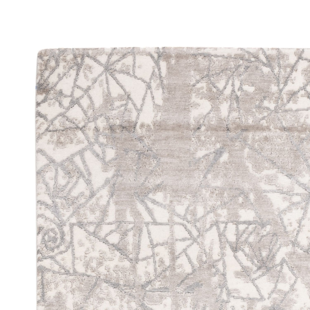 Designer tæppe - 206 x 154 cm - sølv