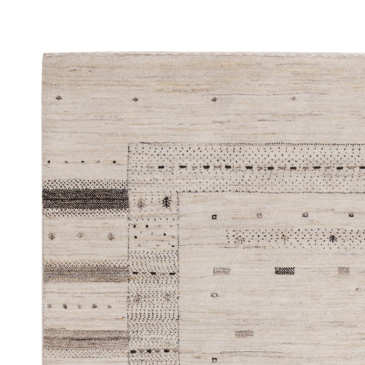 Gabbeh-tæppe - Loribaft Indus - 207 x 156 cm - sølv