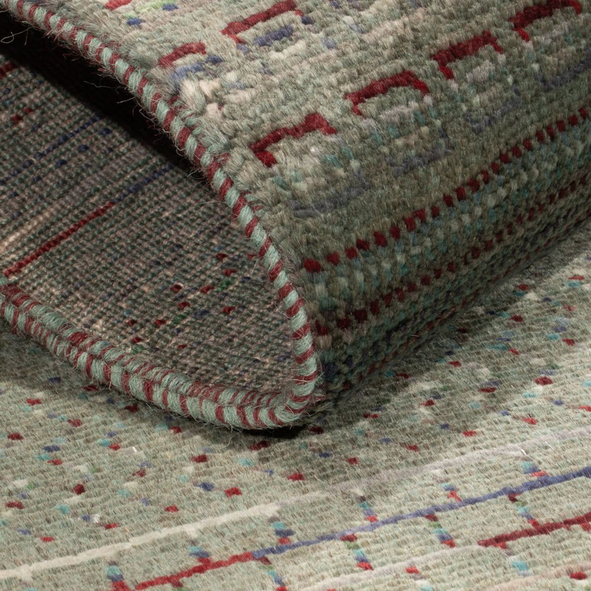 Gabbeh-tæppe - Persisk - 208 x 136 cm - mørkegrøn