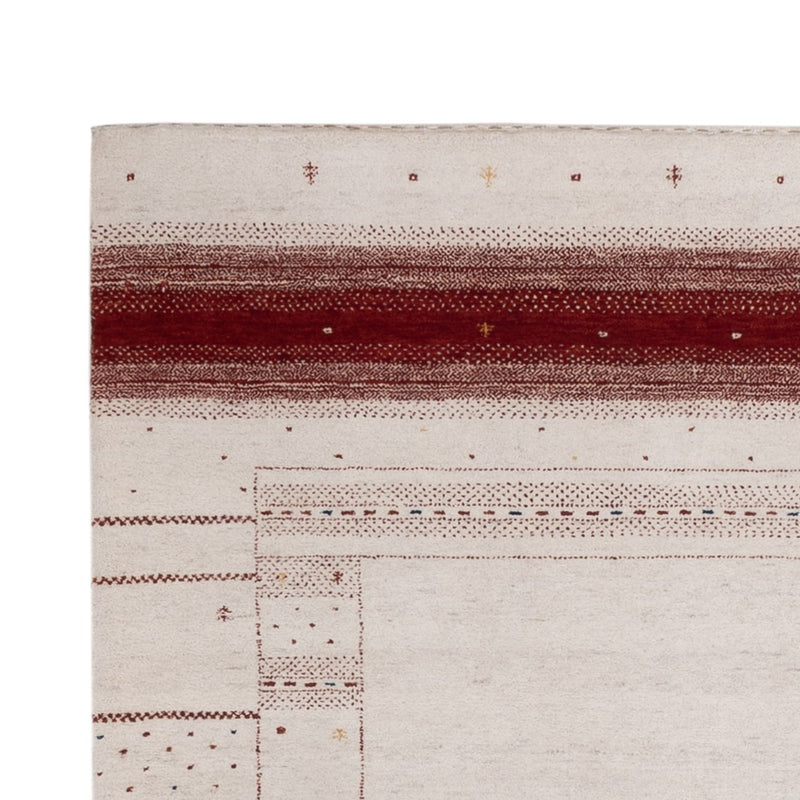 Gabbeh-tæppe - Loribaft Indus - 190 x 148 cm - hvid