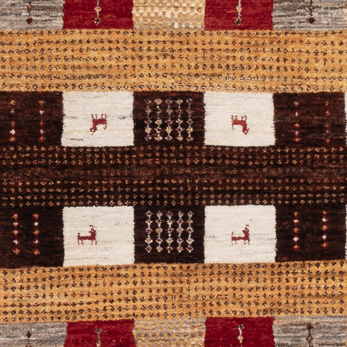 Gabbeh-tæppe - Loribaft Indus - 193 x 145 cm - flerfarvet