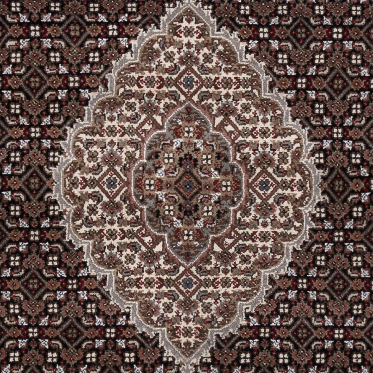 Orientalsk tæppe - Tabriz - 196 x 141 cm - mørkegrå