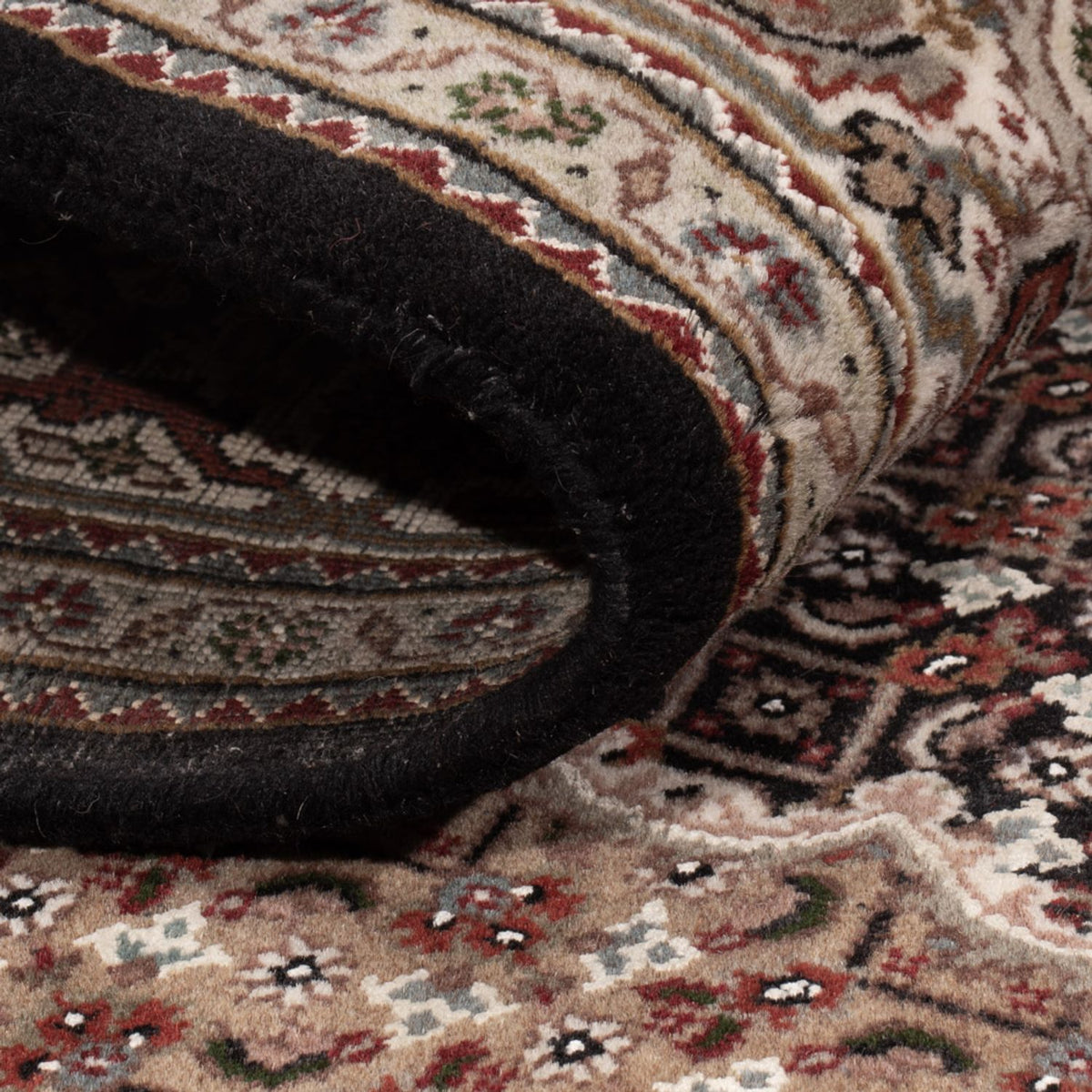 Orientalsk tæppe - Tabriz - 204 x 141 cm - mørkegrå