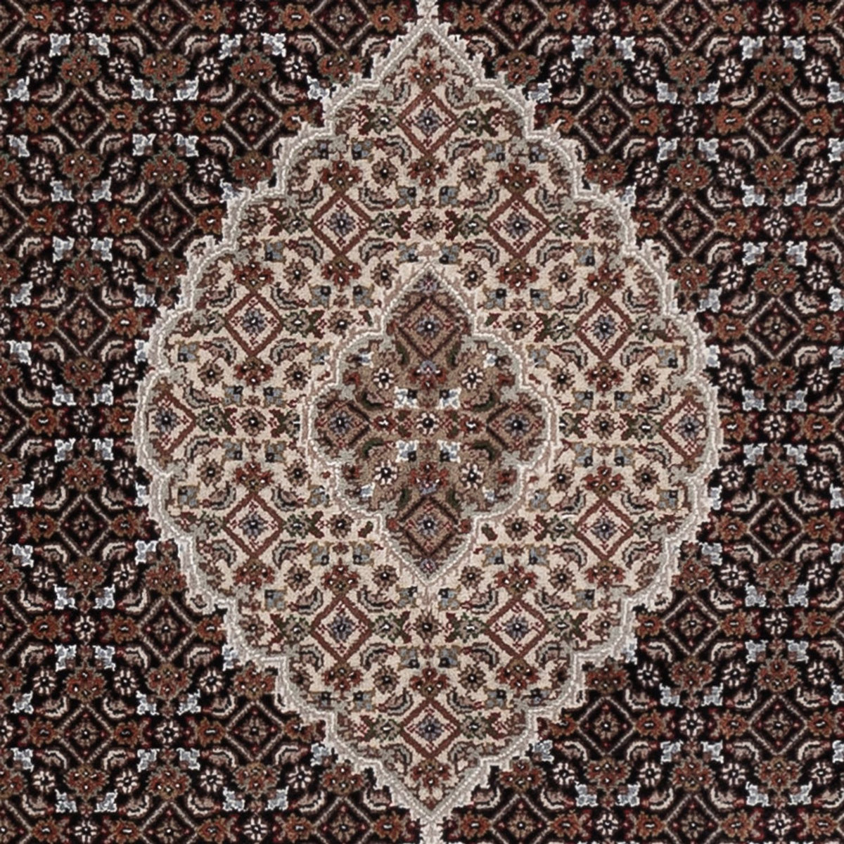 Orientalsk tæppe - Tabriz - 205 x 143 cm - mørkegrå