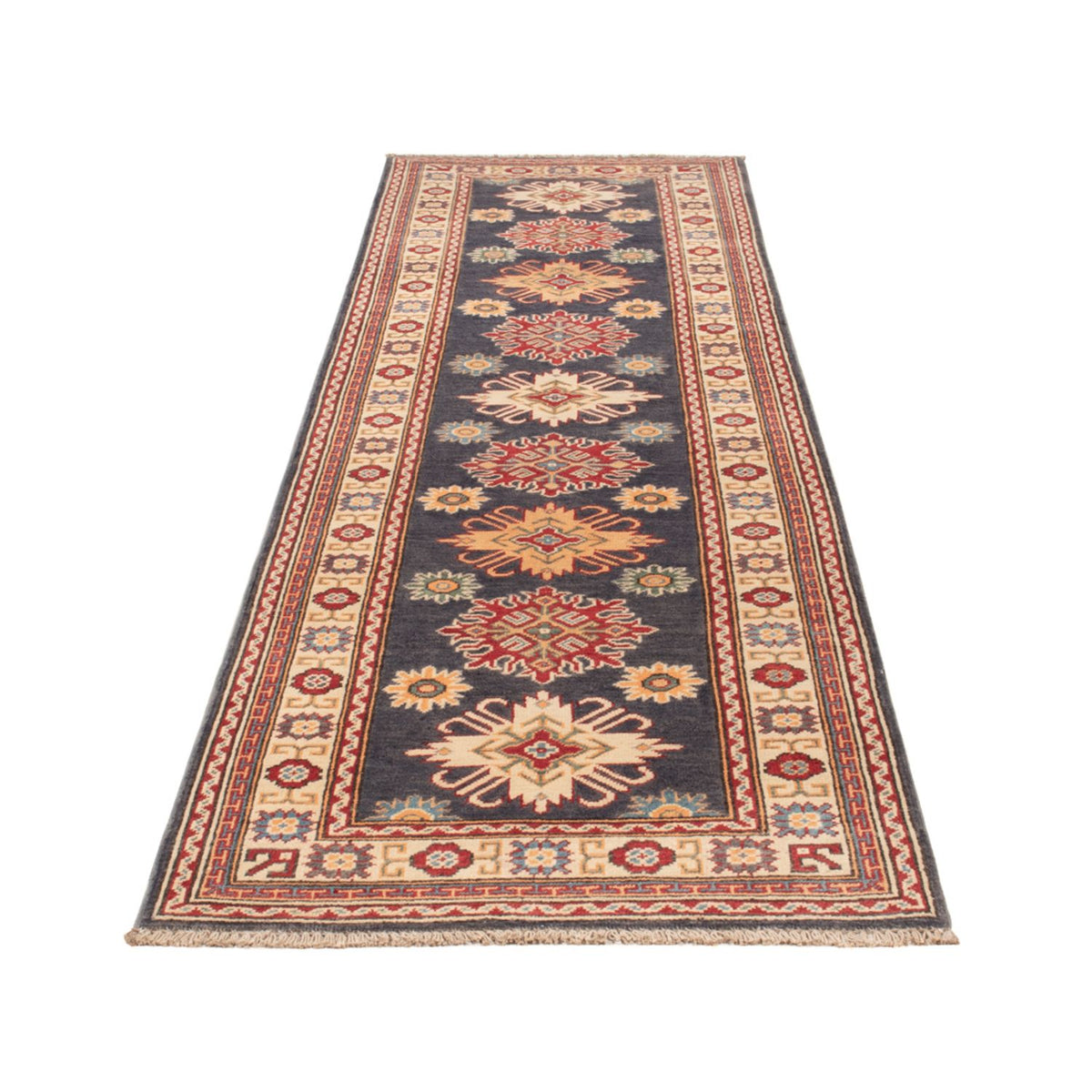 Løber Ziegler Carpet - Kazak - 303 x 80 cm - mørkeblå