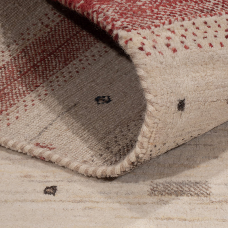 Gabbeh-tæppe - Loribaft Indus - 242 x 176 cm - lys beige