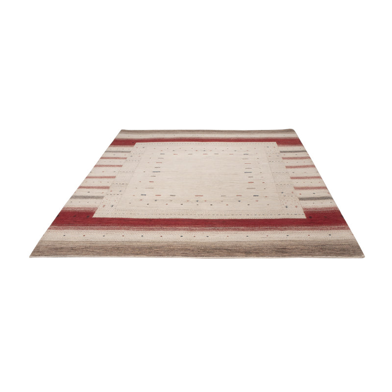 Gabbeh-tæppe - Loribaft Indus - 242 x 176 cm - lys beige