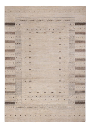 Gabbeh-tæppe - Loribaft Indus - 246 x 176 cm - lys beige