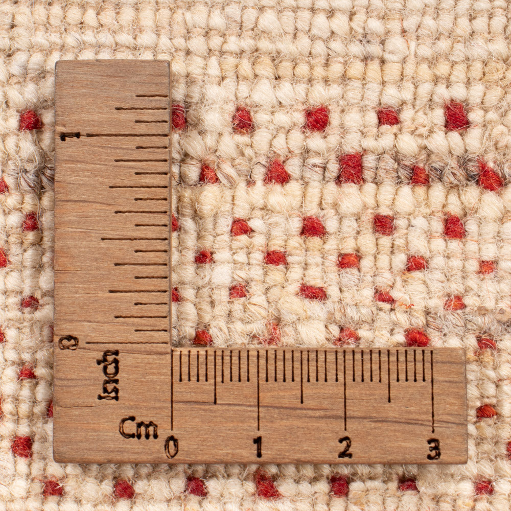 Gabbeh-tæppe - Loribaft Indus firkantet  - 246 x 249 cm - lys beige