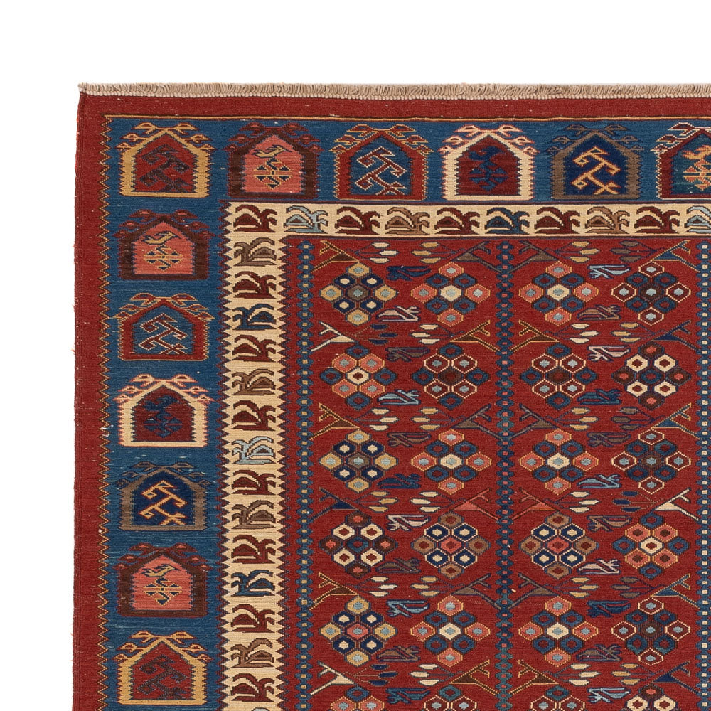 Kelim-tæppe - orientalsk - Soumak - 228 x 175 cm - rust