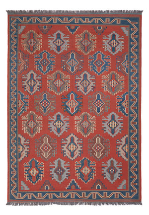 Kelim-tæppe - orientalsk - Royal - 253 x 177 cm - rød