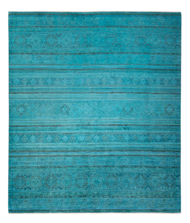 Designer tæppe - 294 x 248 cm - turkis