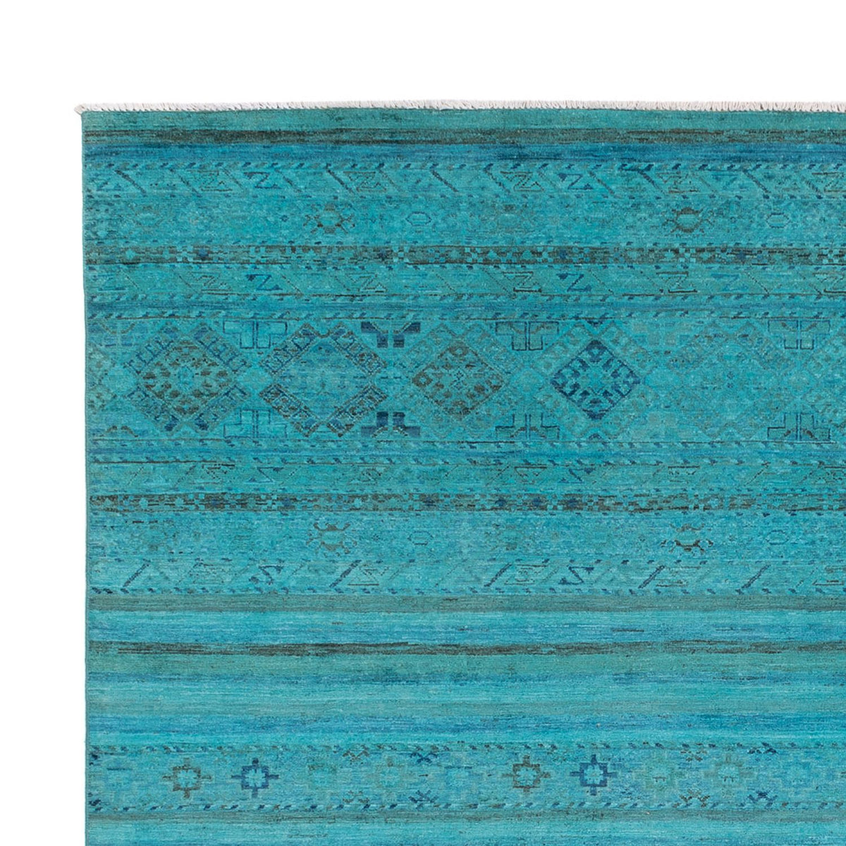 Designer tæppe - 300 x 247 cm - turkis