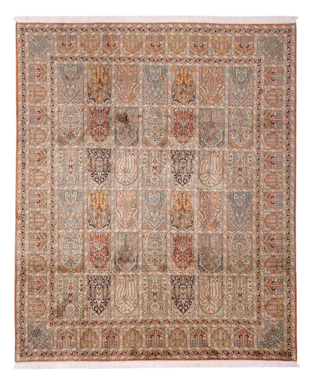 Silketæppe - Kashmir Silk - 307 x 250 cm - flerfarvet