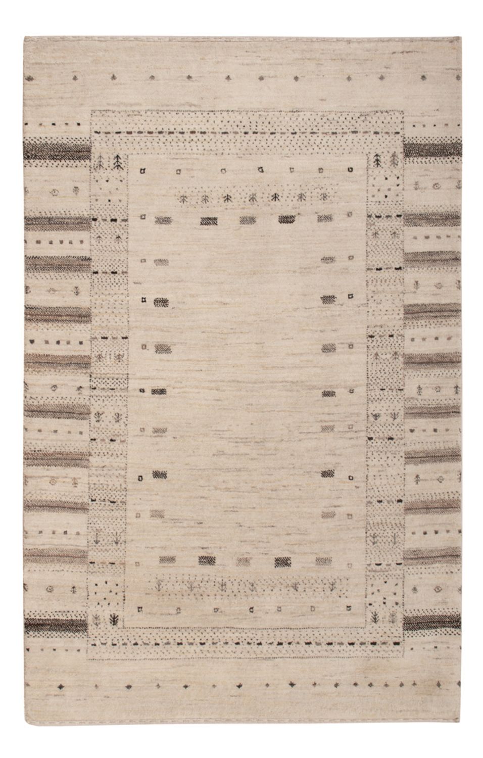 Gabbeh-tæppe - Loribaft Indus - 152 x 105 cm - creme