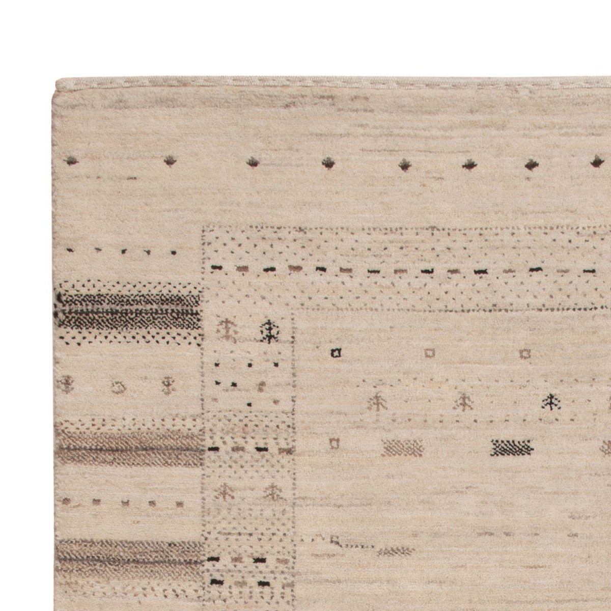 Gabbeh-tæppe - Loribaft Indus - 153 x 108 cm - beige