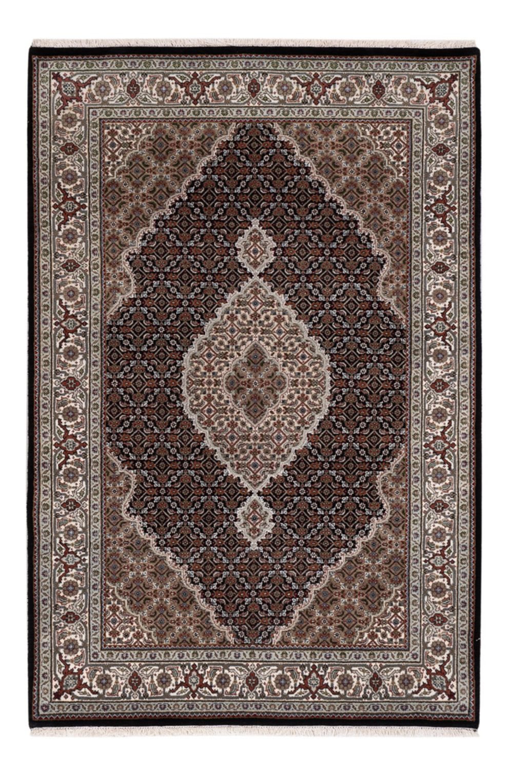 Orientalsk tæppe - Tabriz - 187 x 124 cm - mørk beige
