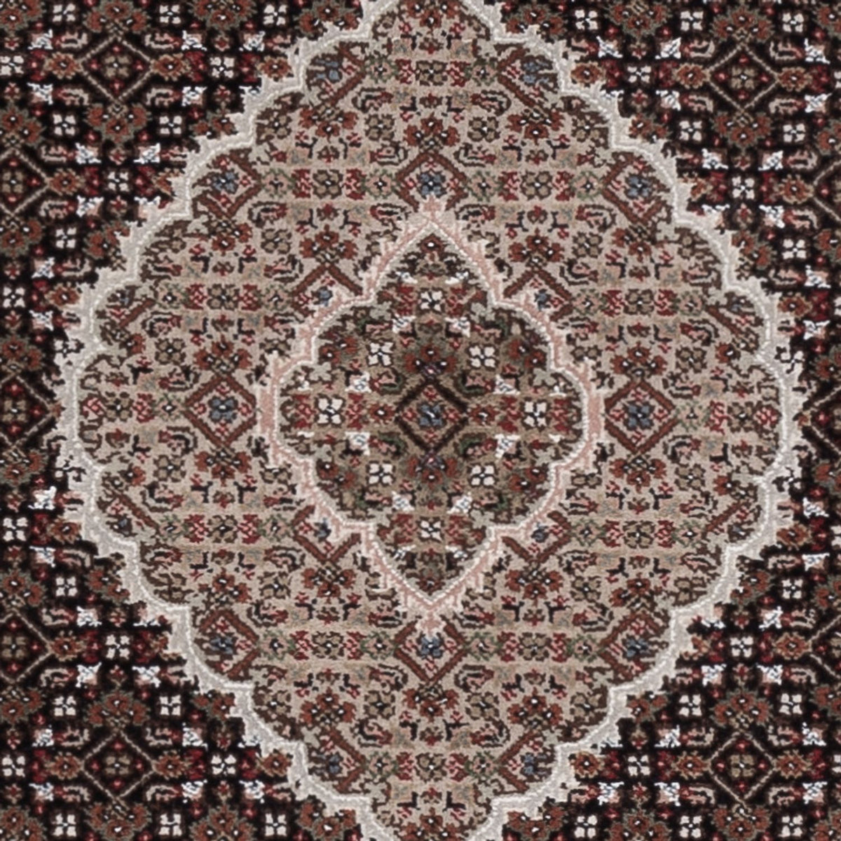 Orientalsk tæppe - Tabriz - 184 x 127 cm - mørk beige