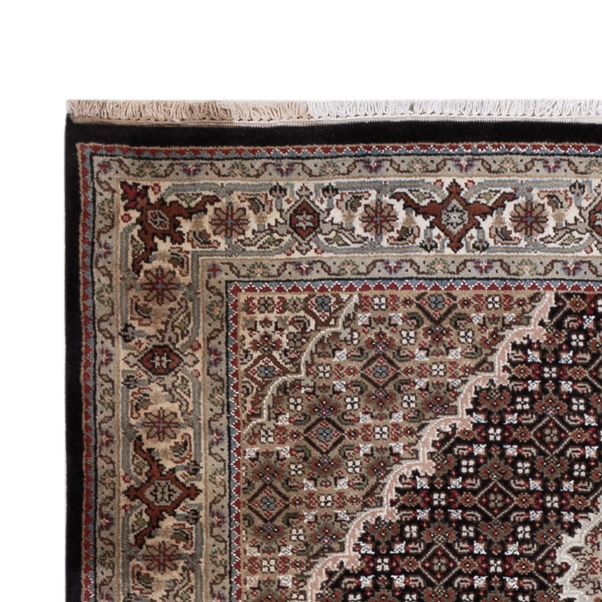 Orientalsk tæppe - Tabriz - 184 x 127 cm - mørk beige