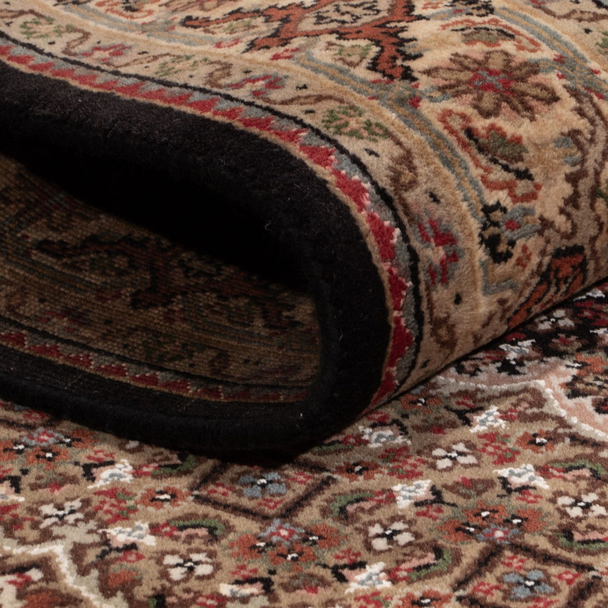 Orientalsk tæppe - Tabriz - 184 x 127 cm - mørk beige