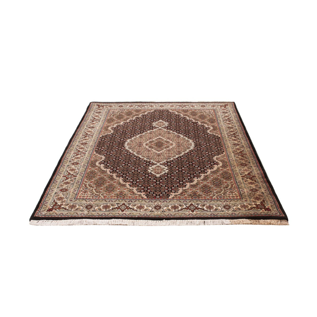 Orientalsk tæppe - Tabriz - 184 x 127 cm - mørk beige