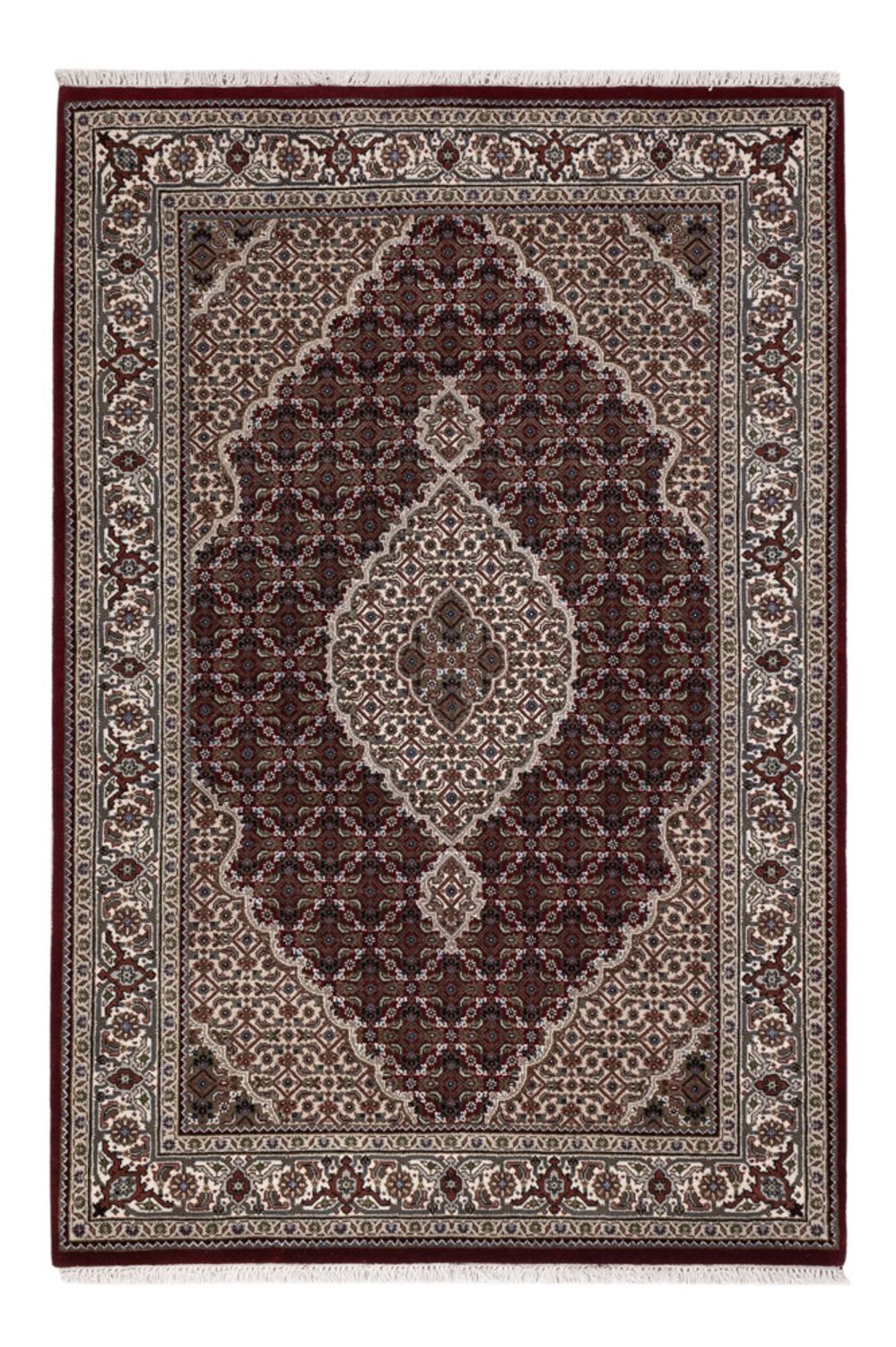 Orientalsk tæppe - Tabriz - 186 x 124 cm - mørk beige