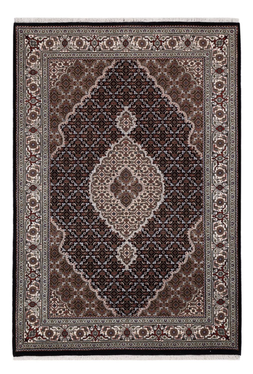 Orientalsk tæppe - Tabriz - 185 x 125 cm - mørk beige