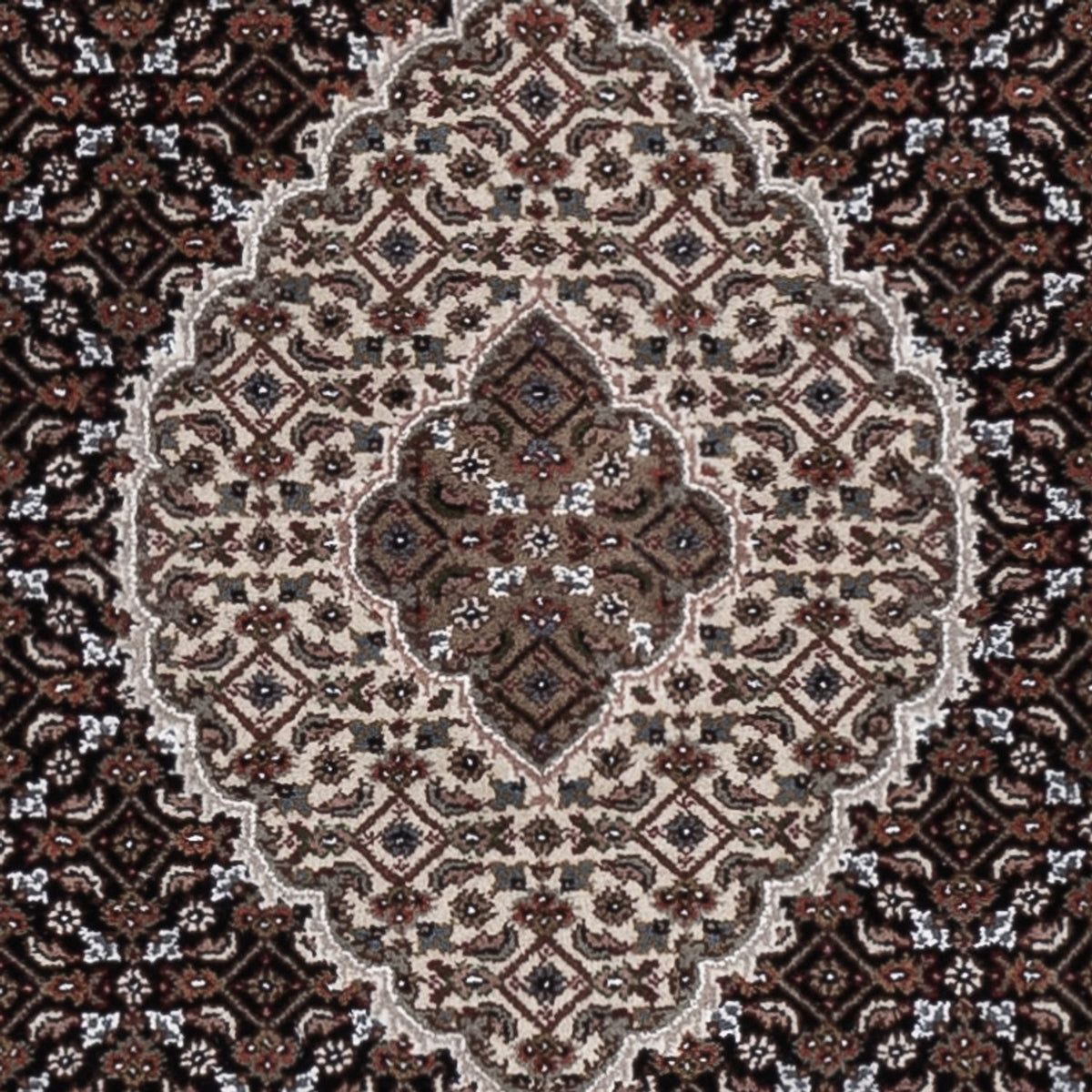 Orientalsk tæppe - Tabriz - 185 x 125 cm - mørk beige