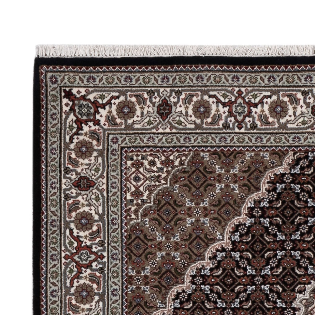 Orientalsk tæppe - Tabriz - 185 x 125 cm - mørk beige