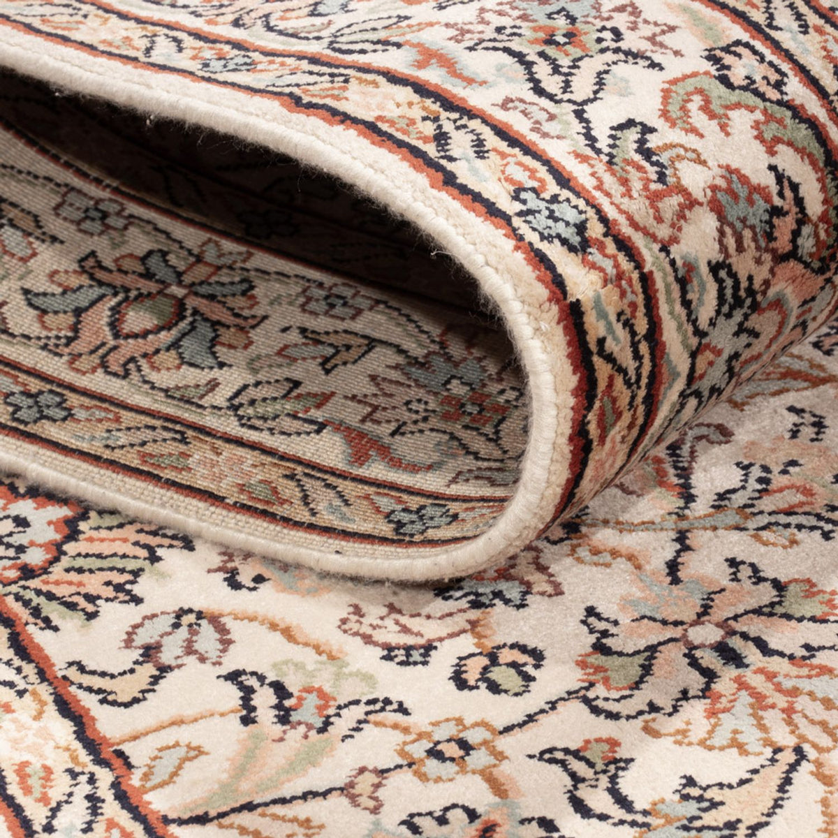 Løber Silketæppe - Kashmir Silk - 307 x 77 cm - beige