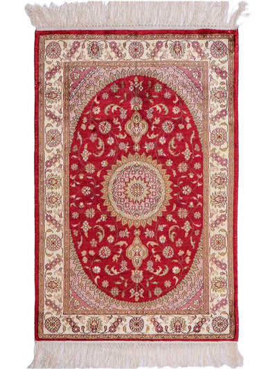 Kinesisk silke Tæppe 59x90cm - Orientalsk tæppe
