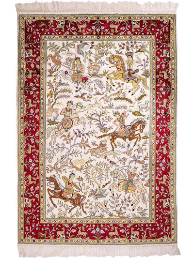 Kinesisk silke Tæppe 123x180cm - Orientalsk tæppe
