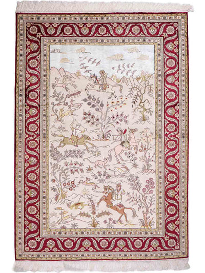 Kinesisk silke Tæppe 125x183cm - Orientalsk tæppe