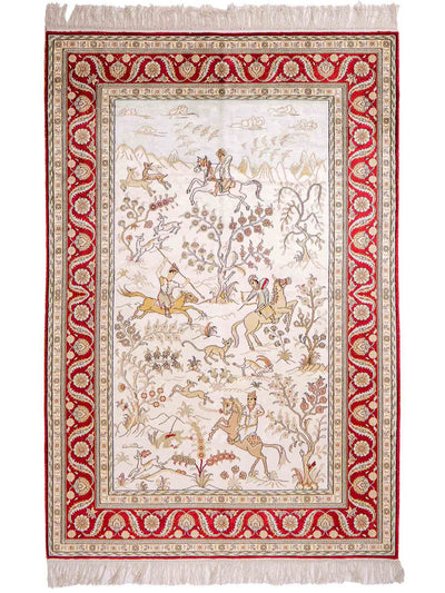 Kinesisk silke Tæppe 124x183cm - Orientalsk tæppe