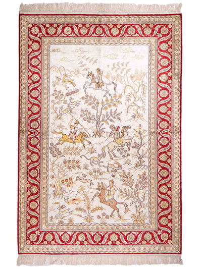 Kinesisk silke Tæppe 127x185cm - Orientalsk tæppe