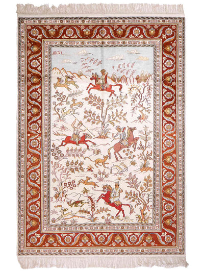 Kinesisk silke Tæppe 125x184cm - Orientalsk tæppe