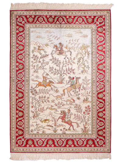 Kinesisk silke Tæppe 124x180cm - Orientalsk tæppe