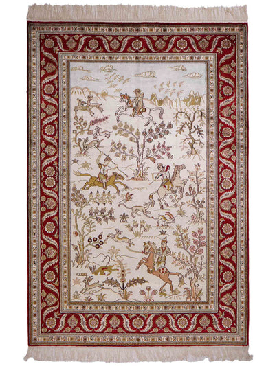 Kinesisk silke Tæppe 126x183cm - Orientalsk tæppe