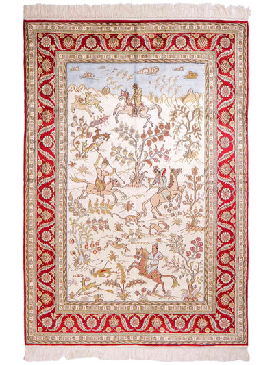 Kinesisk silke Tæppe 124x176cm - Orientalsk tæppe