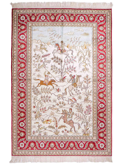 Kinesisk silke Tæppe 126x185cm - Orientalsk tæppe